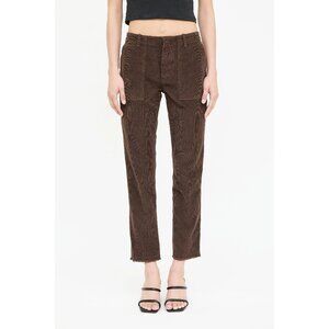 Nili Lotan Womens Pants Size 0 Brown Jenna Corduroy Slim Fit Designer Trousers